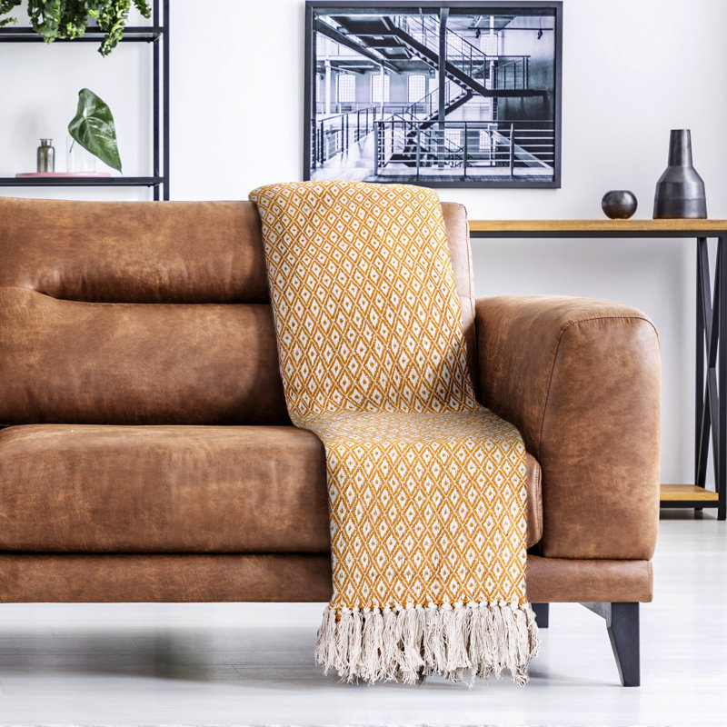 Mettler Throw Blanket, W228 x L254cm, Ochre