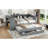 Twin Size Daybed With Trundle, Wood Day Bed Frame With Storage Drawers And Side Shelves, Daybed With Desk, No Spring Box Needed-131455482-131455483