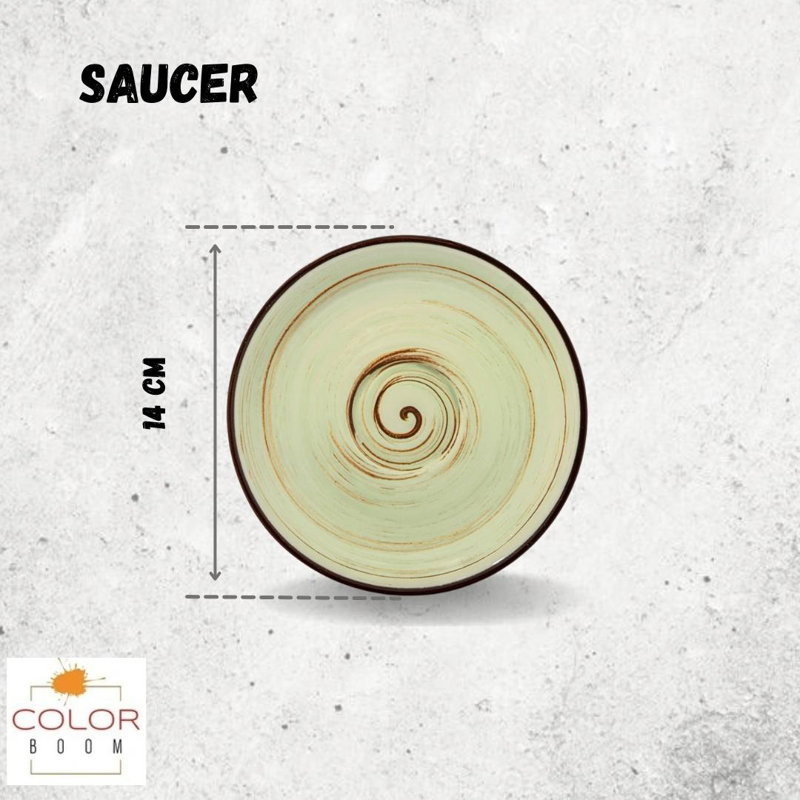 Wilmax Colourboom 14cm Saucer, Pistachio