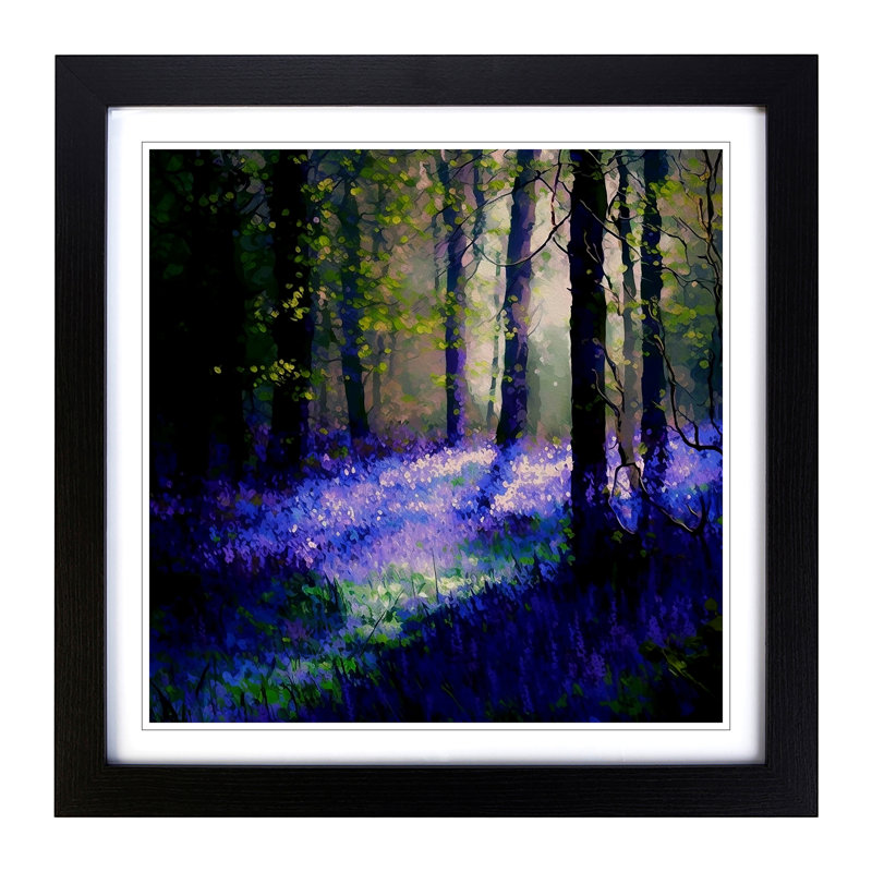 Single Picture Frame Print on Wood, Black