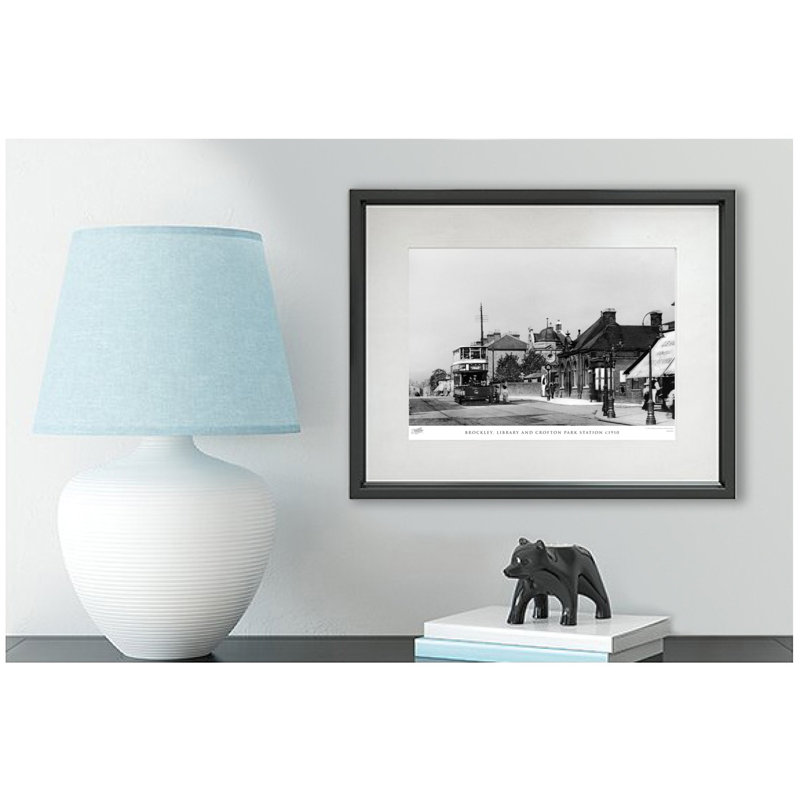 Brockley, Library And Crofton Park Station C1910 by Francis Frith - Single Picture Frame Print, 40cm H x 50cm W x 2.3cm D
