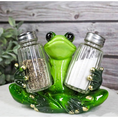 Ensemble de figurine porte-crapaud vert