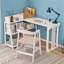 Combinaison bureau et bibliothèque en bois massif-495571292