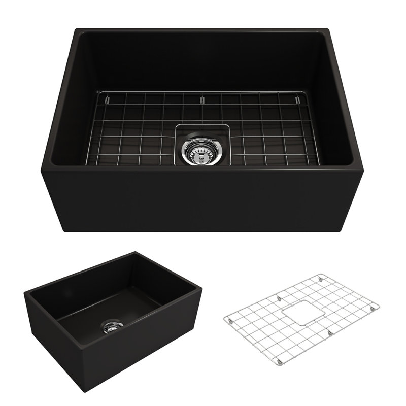 27'' L Kitchen Sink, Matte Black
