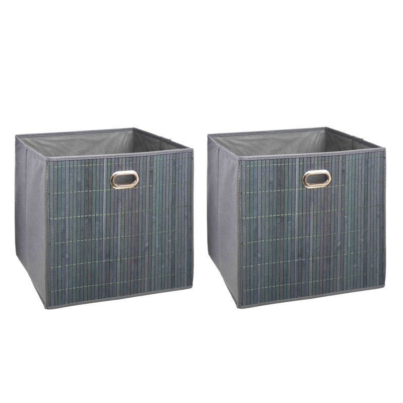 Rebrilliant Fabric Decorative Basket, Grey