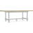 Ciao Bella 84in Trestle Table with 2-18in Leaves-Flaky White/Black