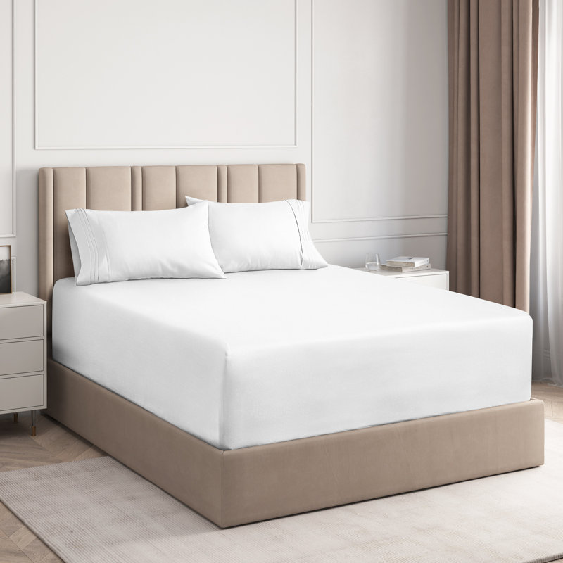 King White Extra Deep Pocket Microfiber Sheet Set