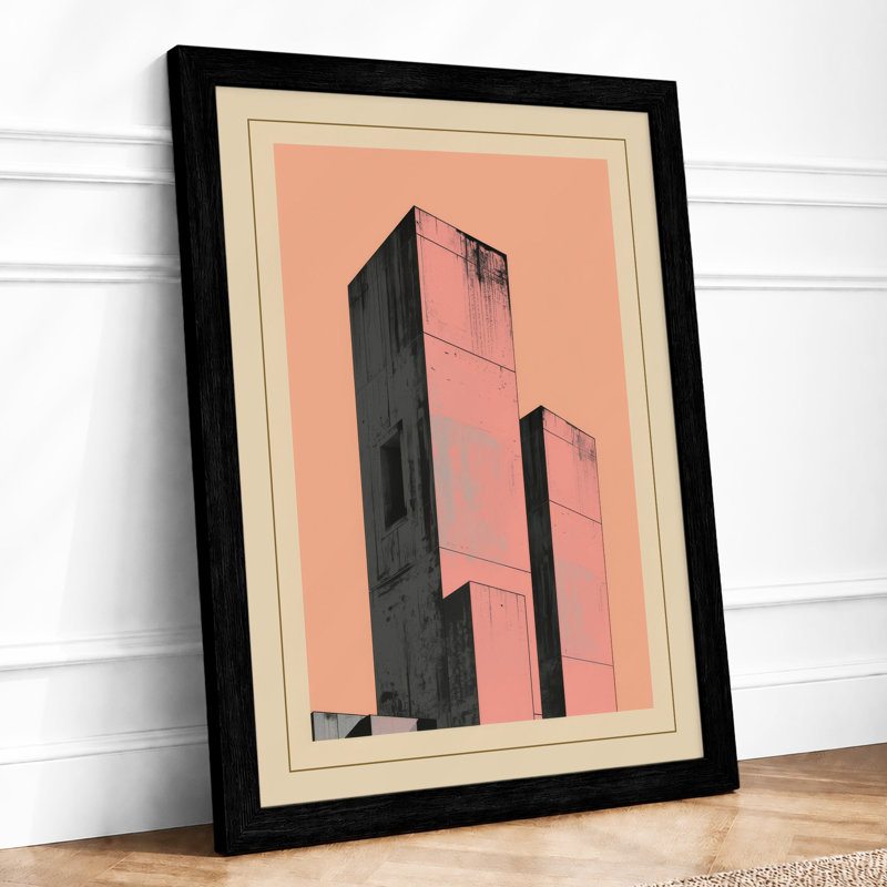 Abstract Towers Industrial - Print, A1 - 84.1 x 59.4 cm, Black