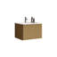 Meuble-lavabo de salle de bain mural de 24 po avec lavabo rayé en chêne naturel et en céramique blanche à rebords incurvés de conception moderne-977021332