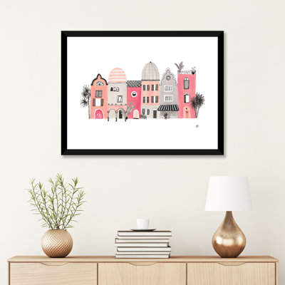 « row of houses », art