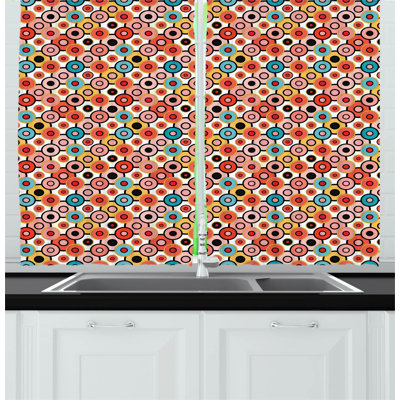 Geometric Pointed Kitchen Curtain