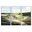 «Golf Course in The Summer», reproduction sur toile 3 pièces-1781710252-1772163749-1745898777
