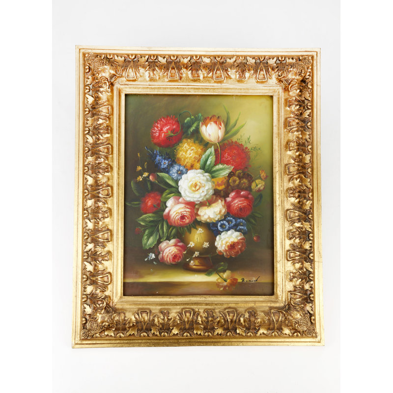 Peinture sur bois encadrée