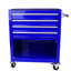 Bleu 4 outils avec chariot. Acier laminé à froid. Surface thermolaquée. Tiroirs à roulement lisse. Roues de 4 po avec 2 freins, 2 sans rangement spacieux. 24,45 * 13 * 29,75 4 tiroirs multifonctionnels en bleu. Solide-1572399655