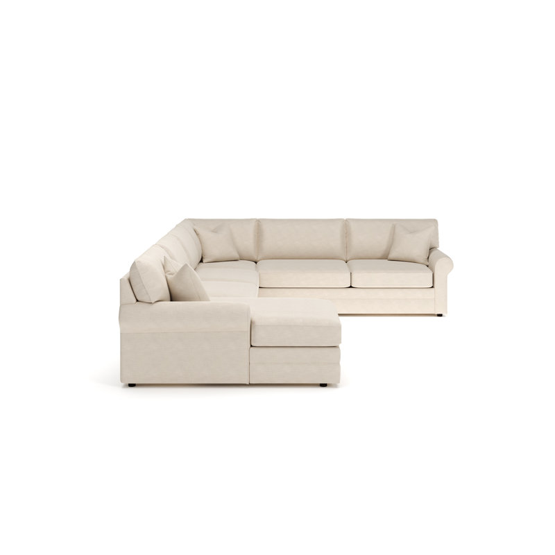 Charlie 4-Piece Sectional, Cruise Adrift, Classic Bleach White
