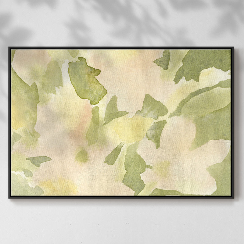 Verdoyant floral abstrait I, Noir, H 17 po x l 25 po x P 2 po