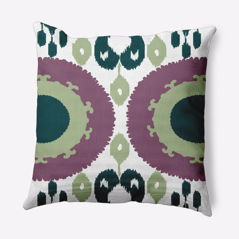 Housse et insert de coussin d'extérieur carré Boho, Vert, 20 po x 20 po