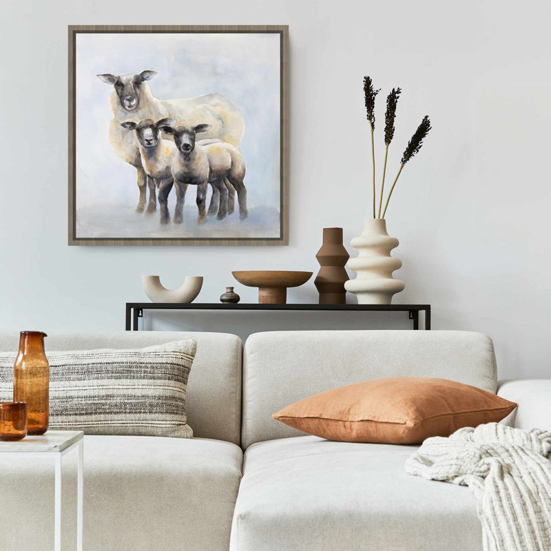 Toile pour chambre familiale «Sheep Family» | Décoration de ferme