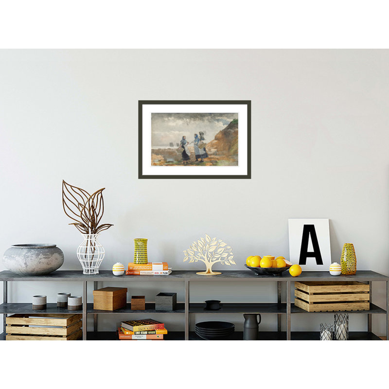 «Three Fisher Girls Tynemouth» par Winslow Homer, impression giclée sur cadre, H 20,54 po x l 29,5 po