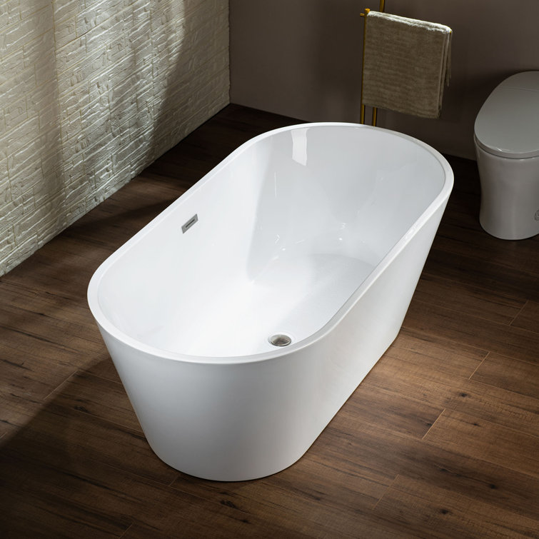 67'' x 31.5'' Freestanding Soaking Acrylic Bathtub