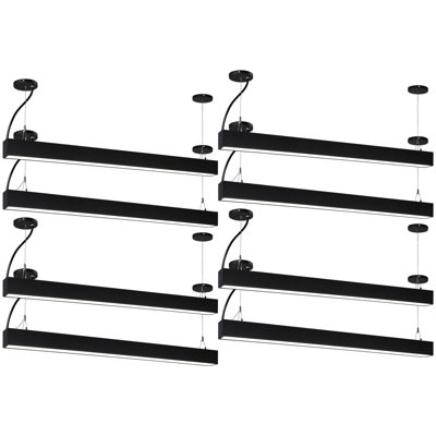 Acies 4FT 3CCT Linkable LED Linear Light Fixture, 50W 6500LM Ultra Bright Downlight for High Ceiling