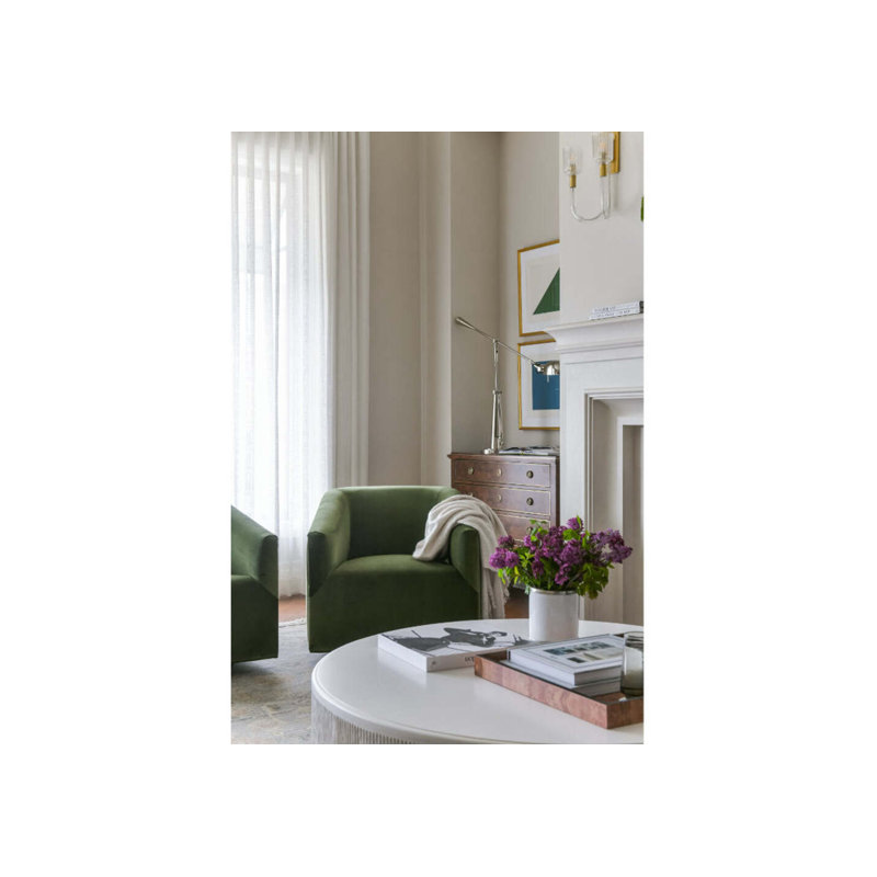Harvey Swivel Club Chair, Green Polyester