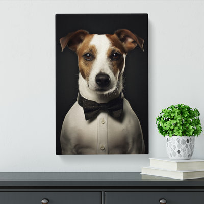 Jack Russell Minimalism No.2 - Wrapped Canvas