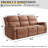 79" Faux Leather Power Reclining Sofa With Zero Clearance Recliner, 3 Seater Electric Recliner Couch