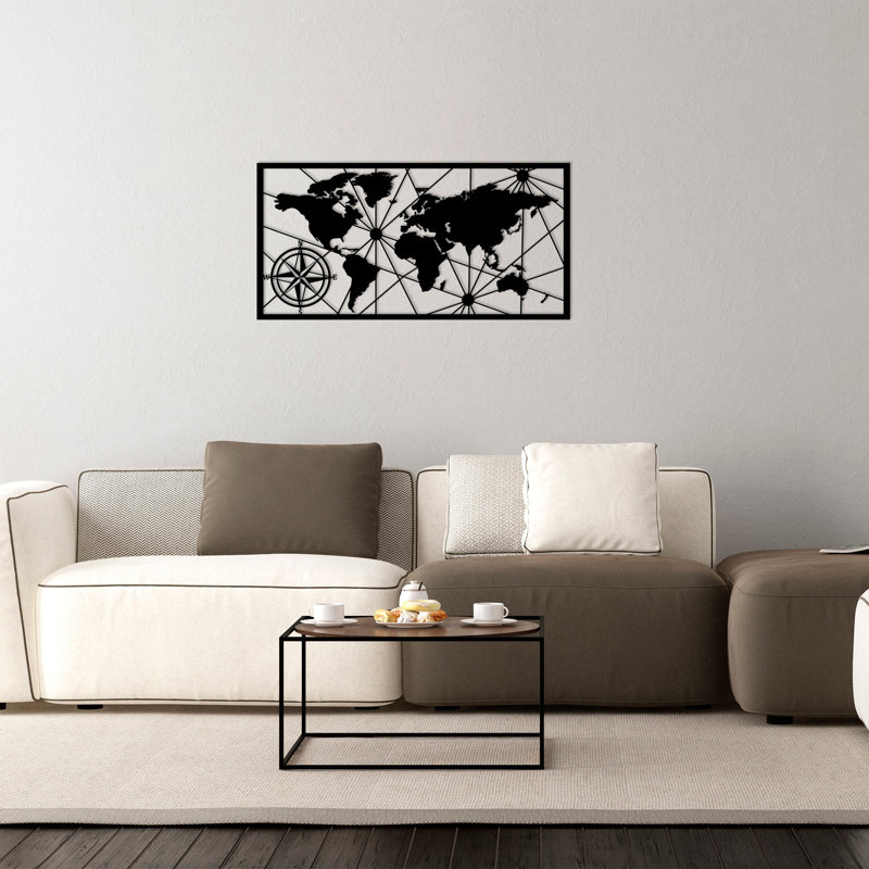 Stylish Black Decorative Metal Wall Accessory, 31.5 x 15.7 inches | 100% Metal Construction, Thickness: 0.06 inches | Easy Wall Mount Design, Perfect for Home Décor & Modern Spaces, Durable & Elegant
