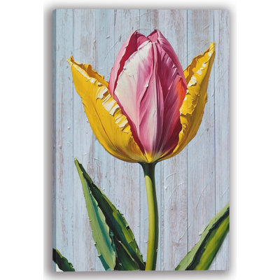 «Vibrant Tulip» sur toile tendue sur bois patiné