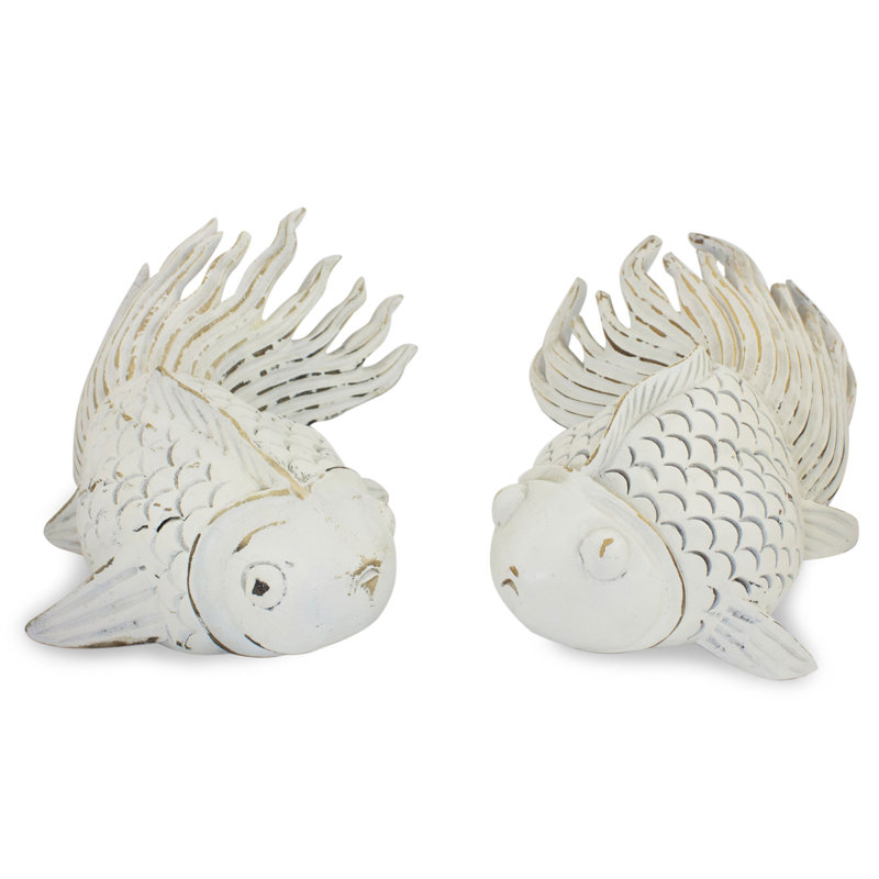 Cheerful Goldfish 2 Piece Figurine Set