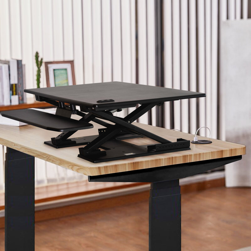 Adjustable Metal Base Standing Desk Converter