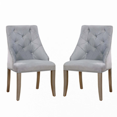 Ensemble de 2 chaises d'appoint rembourrées Flannelette