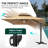 153'' X 116'' Rectangular Outdoor Solar Led Cantilever Patio Umbrella, Weights Base Included-1642362519