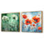 Ensemble de 2 coquelicots rétro - collage carré floral-1520873835-1520873832
