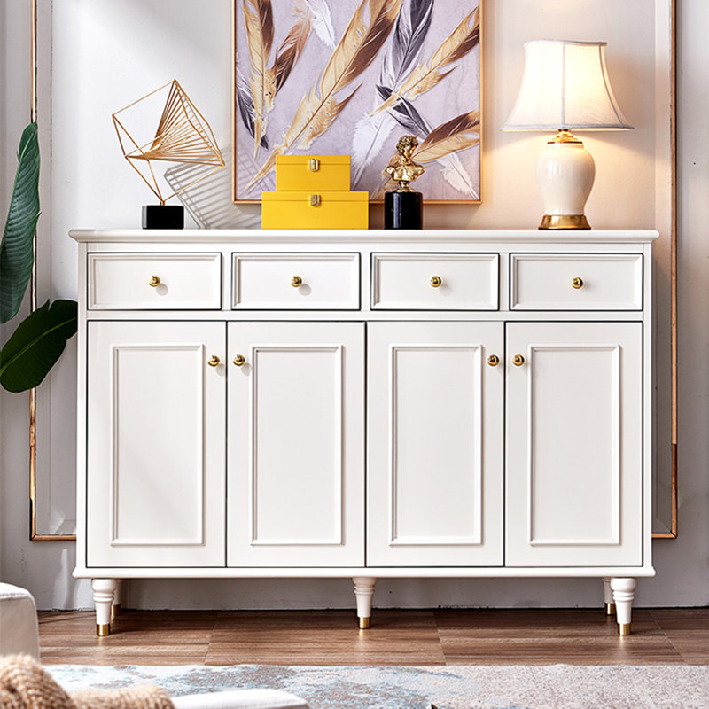 Banc de rangement blanc en bois manufacturé