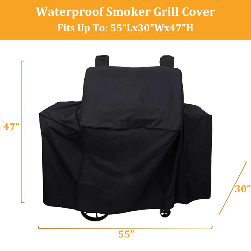 Heavy Duty Waterproof Offset Smoker Grill Cover
