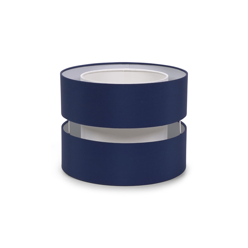 19cm H Blended Fabric Drum Pendant Shade, Navy