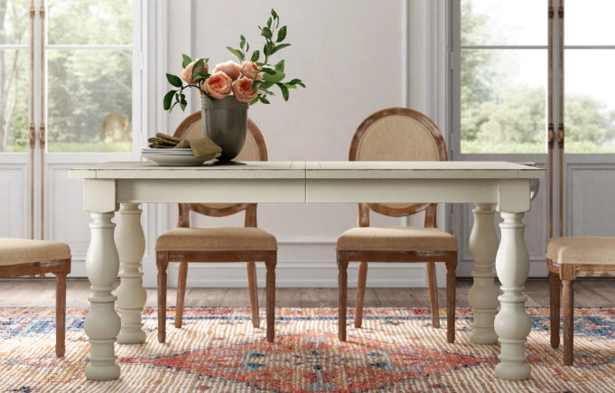 Sylvan Extendable Ash Dining Table by Kelly Clarkson Home
