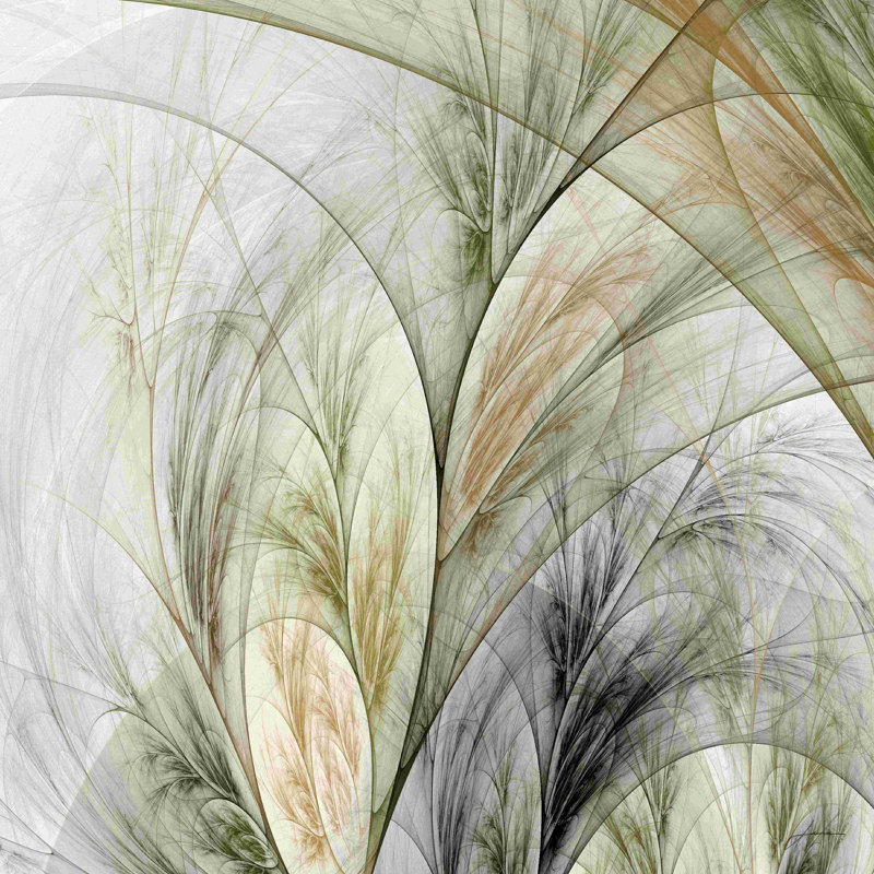 " Fractal Grass V " by James Burghardt Painting Print, 36" H x 36" W  