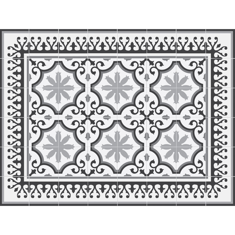 Hartmann Vinyl Machine Printed Area Rug, Rectangle 100 x 133cm
