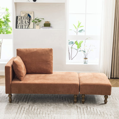 Modern Chaise Lounge Chair with Ottoman Suitable For Living Rooms, Bedrooms, And Apartments