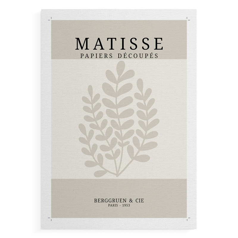 Matisse CDXVI, reproduction encadrée, impression sur toile seulement - NON CADRE, H 48 po x l 32 po