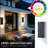 2 Packs Outdoor Wall Sconces Black Hardwired Integrated LED Ponce-1463972111