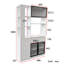 Armoire de rangement de 70,87 po de hauteur avec espace de rangement multifonctionnel