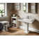 Whitehaus Collection 29" Traditional Pedestal Sink With Large Rectangular Bowl, Dual Soap Ledges And Overflow