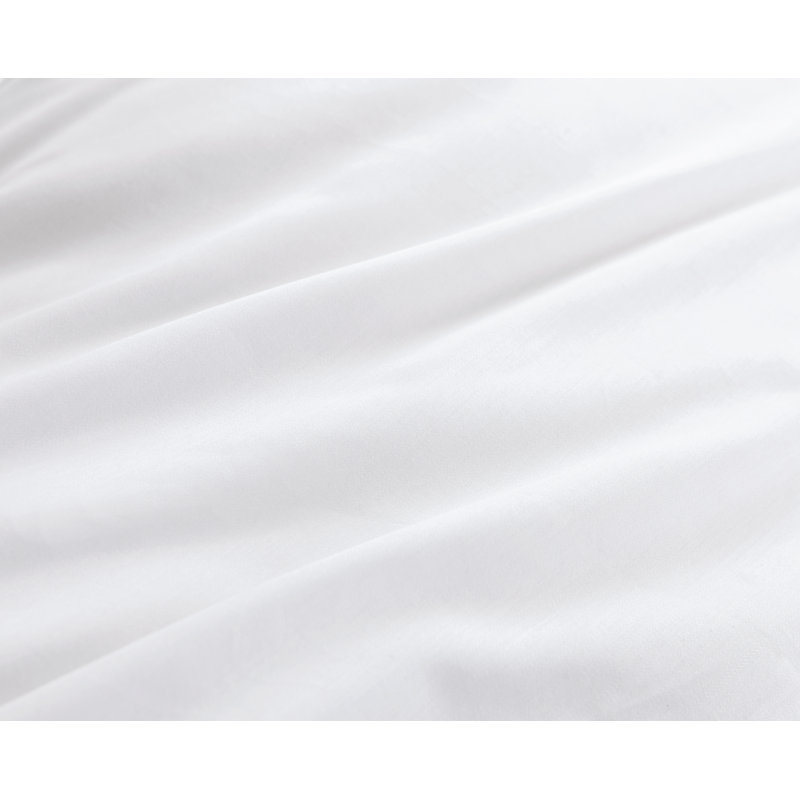 400 Thread Count 100% Cotton Sateen Flat Sheet, Single (3'), White