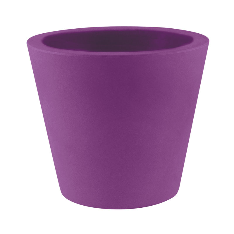Cono High Resin Cone Pot Planter, 11.75" H x 13.75" W x 13.75" D, Ecru