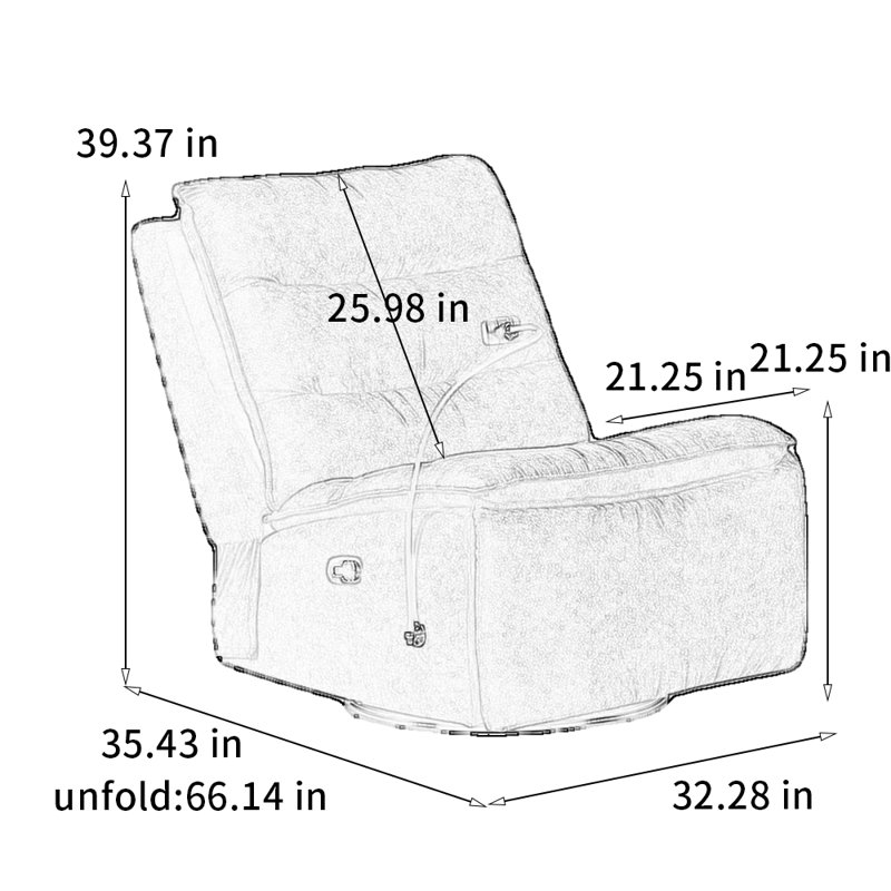 Multi-functional comfortable swivel chair, Yellow