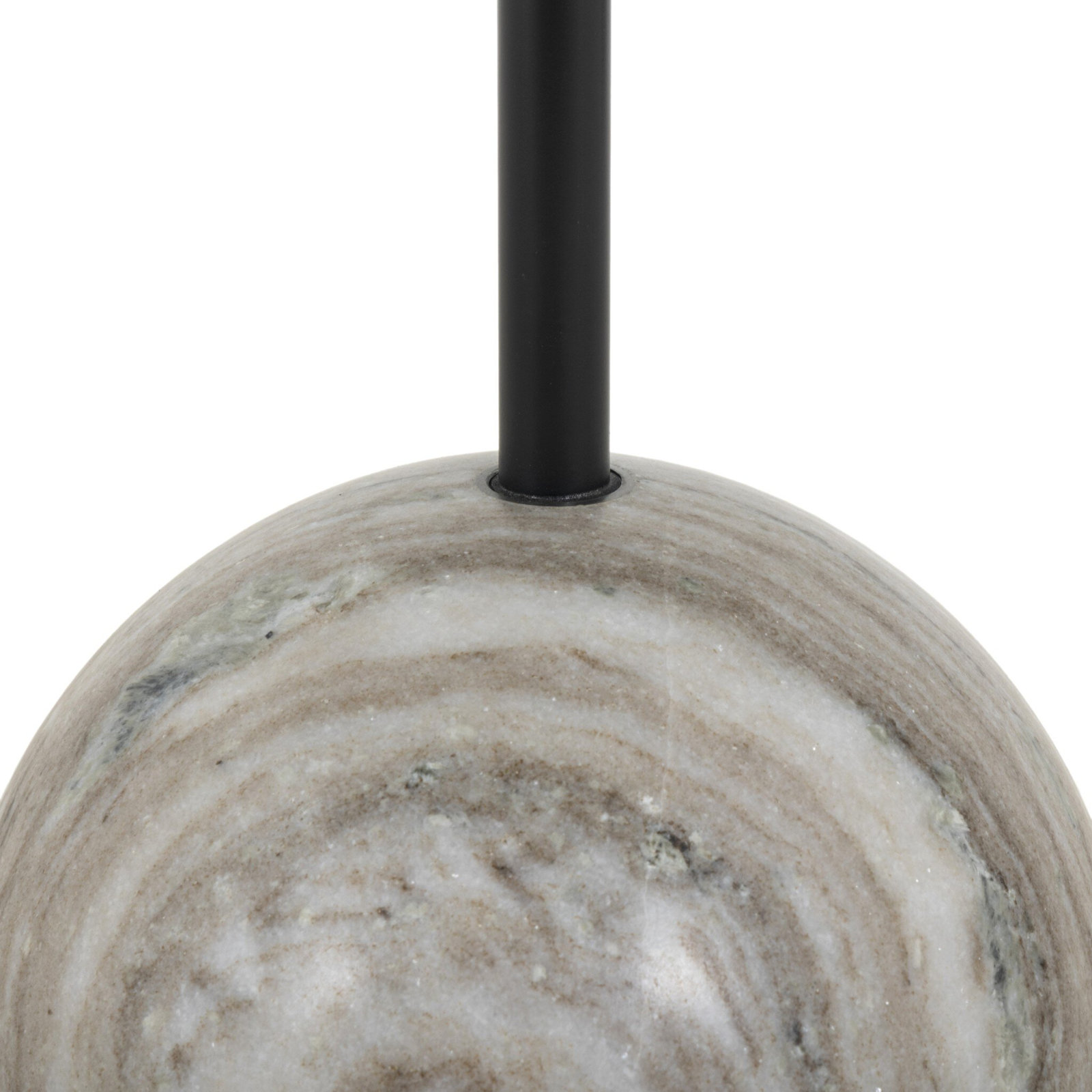 22" Genuine Marble End Table, Antique White Marble